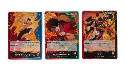 Luffy & Ace & Sabo / OP13 Leaders (Japonais NM)