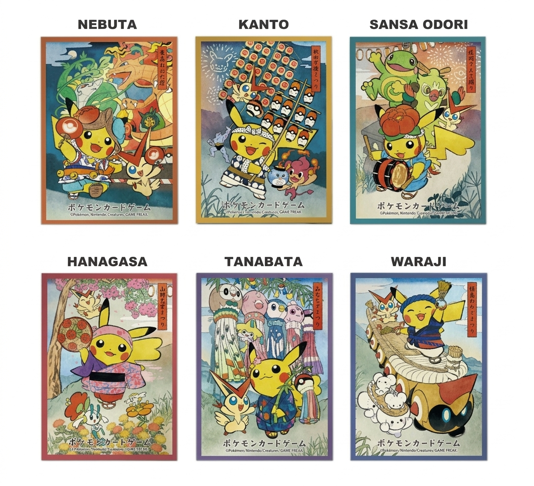 Set Complet 6 Sleeves - Tohoku (Pokémon Center Tohoku)